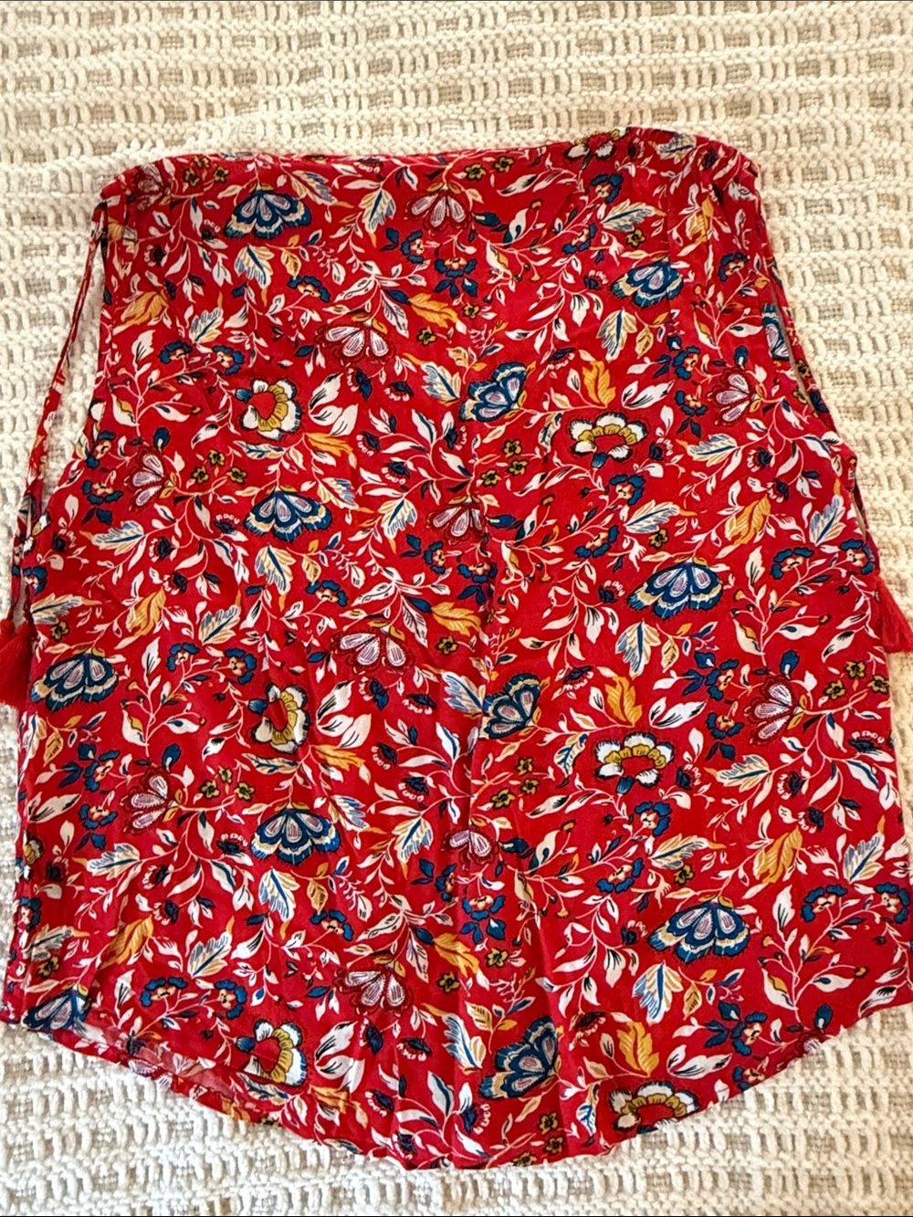 NWT Hester & Orchard Red Floral Sleeveless Top “Enjoy Life” Sz L - Picture 6 of 6
